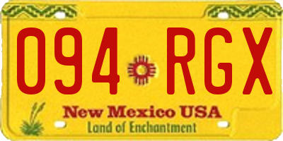 NM license plate 094RGX