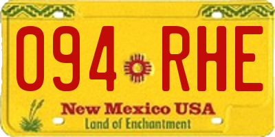 NM license plate 094RHE