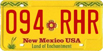 NM license plate 094RHR