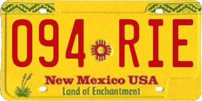 NM license plate 094RIE