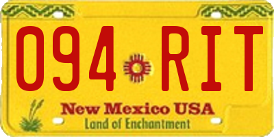 NM license plate 094RIT