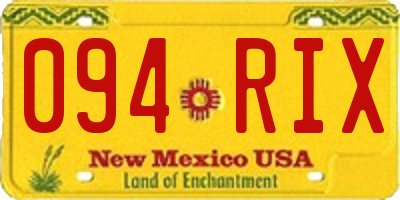 NM license plate 094RIX