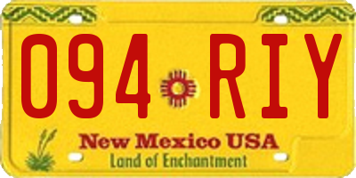 NM license plate 094RIY