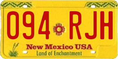 NM license plate 094RJH