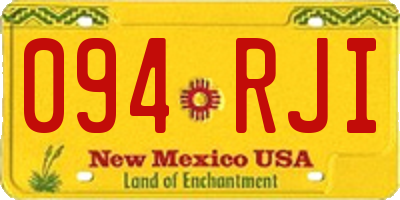 NM license plate 094RJI