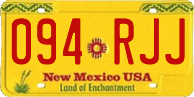 NM license plate 094RJJ