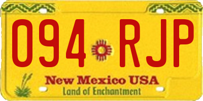 NM license plate 094RJP
