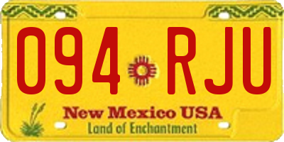 NM license plate 094RJU