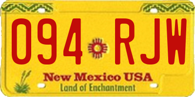 NM license plate 094RJW