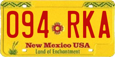 NM license plate 094RKA
