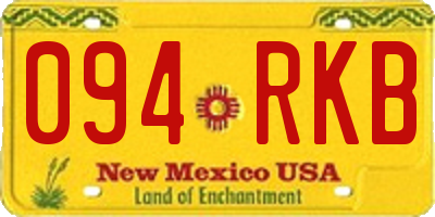 NM license plate 094RKB