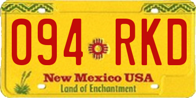 NM license plate 094RKD
