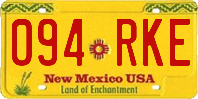 NM license plate 094RKE