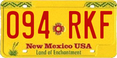 NM license plate 094RKF