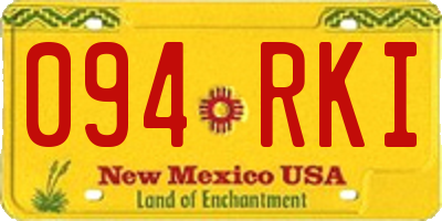 NM license plate 094RKI