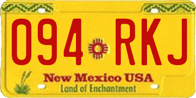 NM license plate 094RKJ