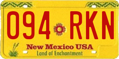 NM license plate 094RKN