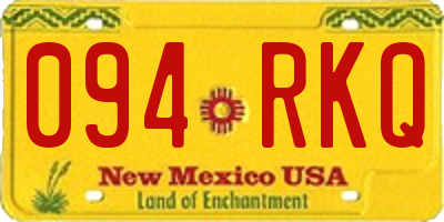 NM license plate 094RKQ