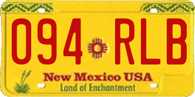 NM license plate 094RLB