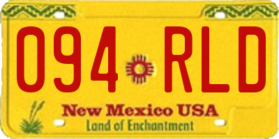 NM license plate 094RLD
