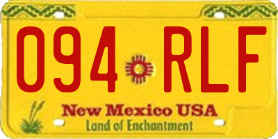 NM license plate 094RLF