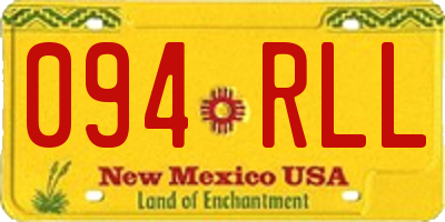 NM license plate 094RLL
