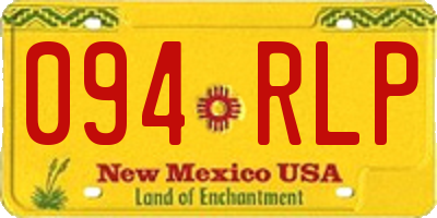 NM license plate 094RLP