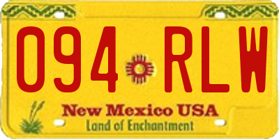 NM license plate 094RLW