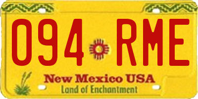 NM license plate 094RME