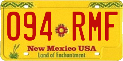 NM license plate 094RMF