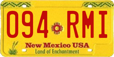 NM license plate 094RMI