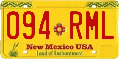 NM license plate 094RML