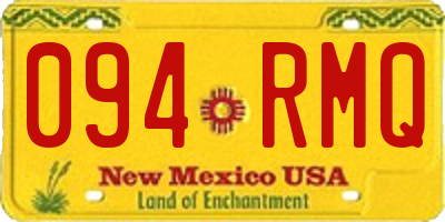 NM license plate 094RMQ