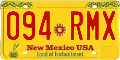 NM license plate 094RMX