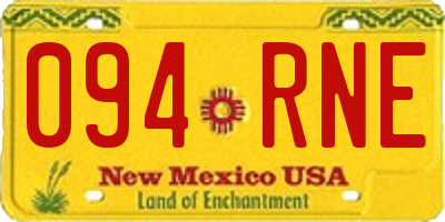 NM license plate 094RNE