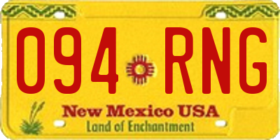 NM license plate 094RNG