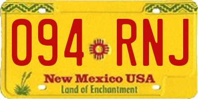 NM license plate 094RNJ