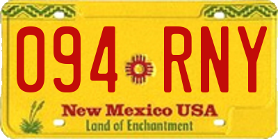 NM license plate 094RNY