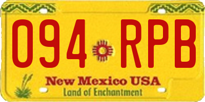 NM license plate 094RPB