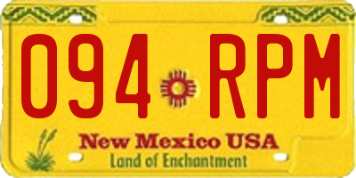 NM license plate 094RPM