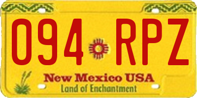 NM license plate 094RPZ