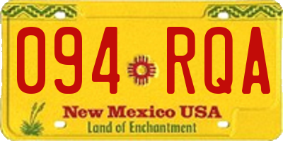NM license plate 094RQA