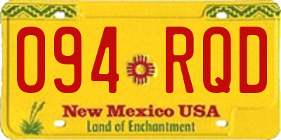 NM license plate 094RQD