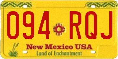 NM license plate 094RQJ