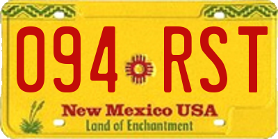 NM license plate 094RST