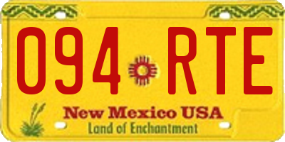 NM license plate 094RTE