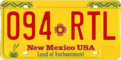 NM license plate 094RTL