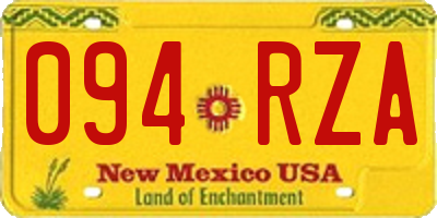 NM license plate 094RZA