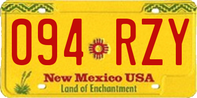 NM license plate 094RZY