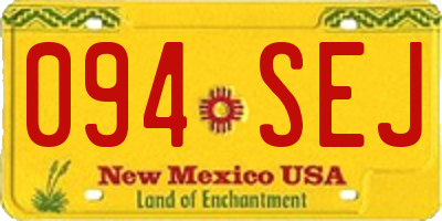NM license plate 094SEJ